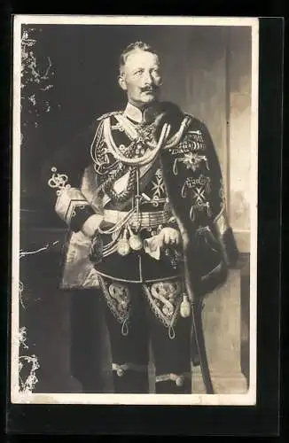 AK Kaiser Wilhelm II. in Uniform mit Orden