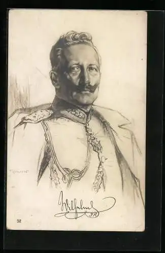 AK Porträt Kaiser Wilhelm II. in Uniform