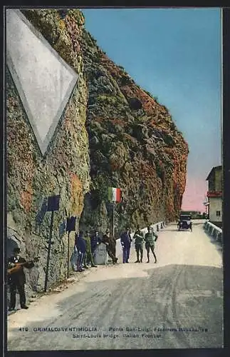 AK Grimaldi-Ventimiglia, Ponte San-Luigi, Frontiera Italiana