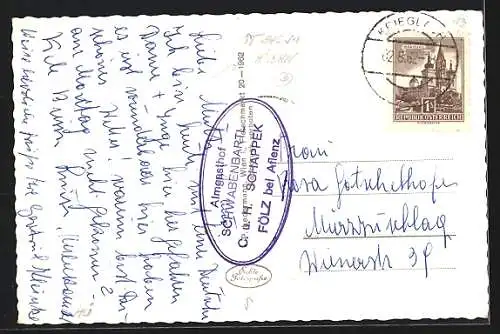 AK Aflenz, Fölz, Alpengasthaus Schwabenbartl mit Mitteralmturm