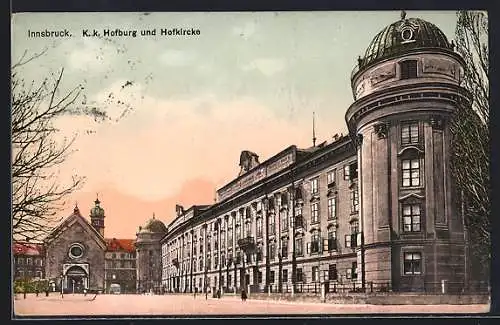 AK Innsbruck, K. k. Hofburg und Hofkirche