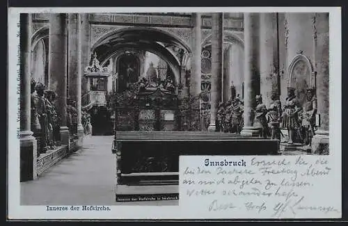 AK Innsbruck, Inneres der Hofkirche