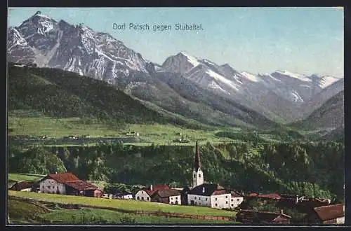 AK Patsch, Dorfansicht gegen Stubaital