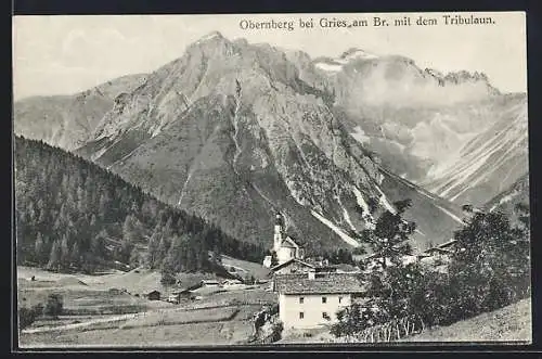 AK Obernberg am Brenner, Panorama mit Tribulaun