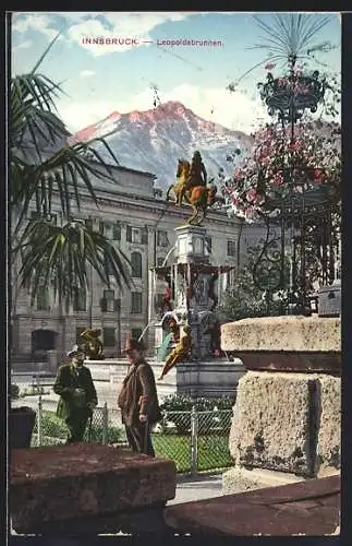 AK Innsbruck, Unterhaltung am Leopoldsbrunnen