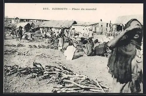 AK Djibouti, Place du Marché, Marktplatz