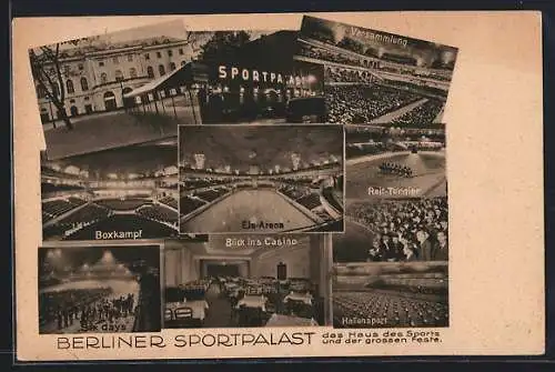 AK Berlin, Sportpalast, Potsdamer Strasse 72, Blick in`s Casino, Versammlung, Reit-Turnier