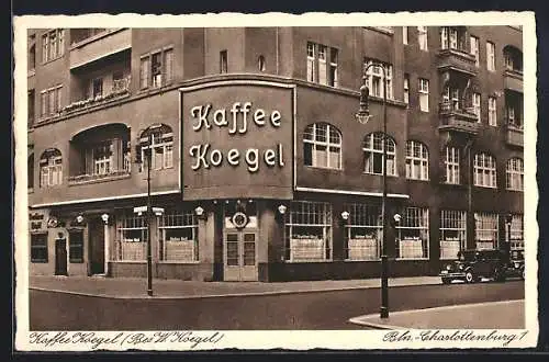 AK Berlin-Charlottenburg, Kaffee Koegel, Richard Wagnerstr. 51