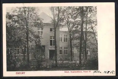 AK Erfurt, Städtisches Krankenhaus, Haus III