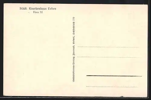 AK Erfurt, Städtisches Krankenhaus, Haus XI