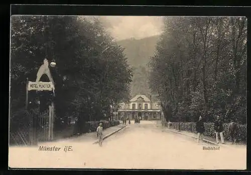 AK Münster i. E., Bahnhof