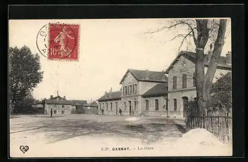 AK Gannat, La Gare, Bahnhof