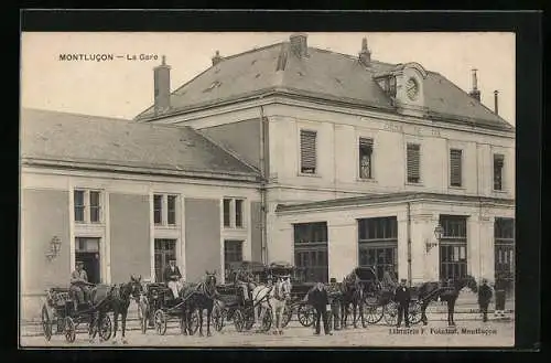 AK Montlucon, La Gare, Bahnhof