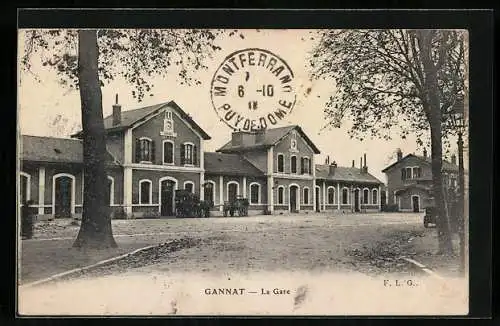 AK Gannat, La Gare, Bahnhof