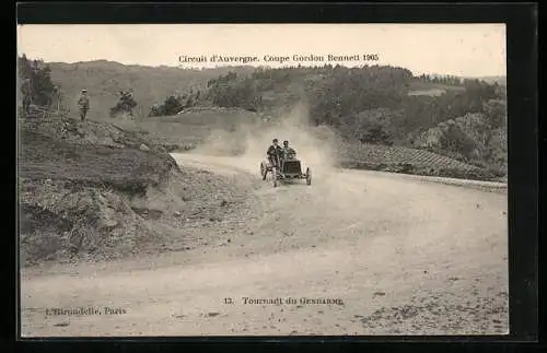 AK Autorennen, Circuit d`Auvergne, Coupe Gordon Bennett 1905, Torunant du Gendarme