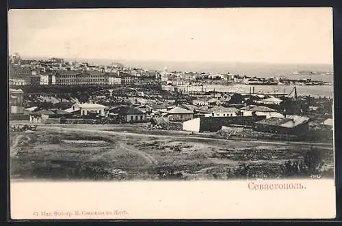 AK Sewastopol, Panorama der Stadt und Küstenlinie