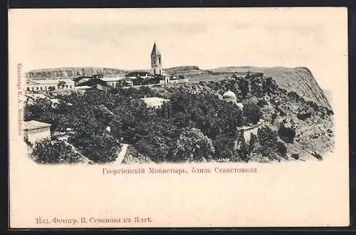 AK Sewastopol, St. Georgs-Kloster auf einer Anhöhe