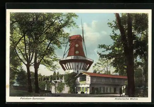 AK Potsdam, Sanssouci, Historische Windmühle