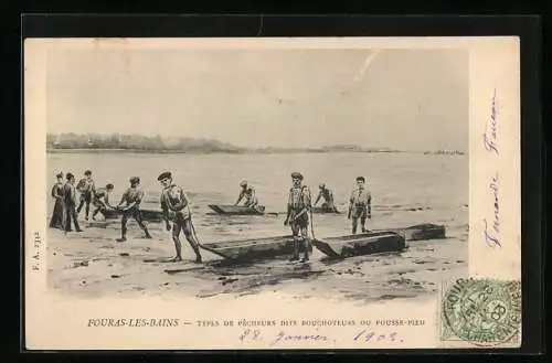 AK Fouras-les-Bains, Types de Pêcheurs dits Bouchoteurs ou pousse-pied