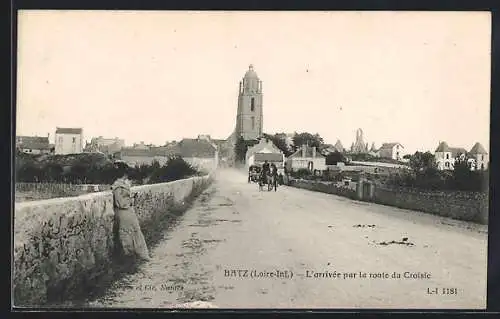 AK Batz /Loire-Inf., L`arrivée par la route d u Croisic