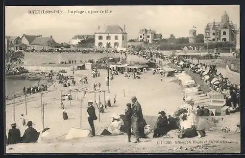 AK Batz /Loire-Inf., La plage un jour de fête