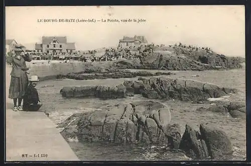 AK Le Bourg-de-Batz /Loire-Inf., La Pointe, vue de la jetée