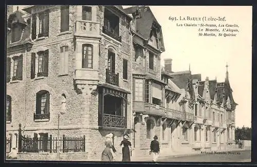 AK La Baule /Loire-Inf., Les Chalets St-Bruno, Les Courlis, La Mouette, L`Aleyon, St-Martin, St-Quiriac