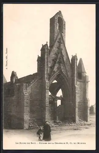 AK Le Bourg de Batz, Ruines de la Chapelle N.-D. du Murier