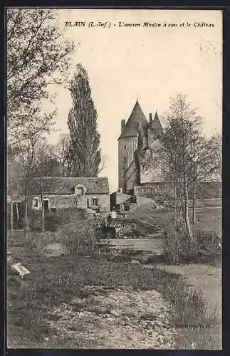 AK Blain /L.-Inf., L`ancien Moulin à eau et le Château