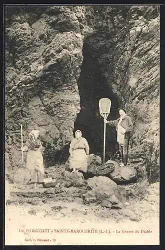 AK Sainte-Marguerite /L.-I., De Pornichet à Sainte-Marguerite, La Grotte du Diable