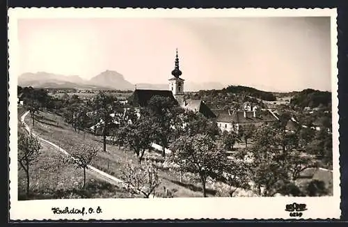 AK Vorchdorf /O. Ö., Ortsansicht mit Kirche