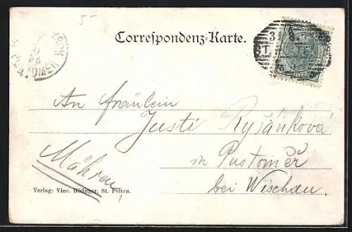 AK St. Pölten, Ortsansicht vom Praterberg