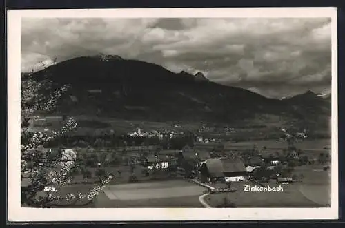 AK Zinkenbach, Ortsansicht aus der Vogelschau