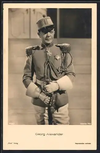 AK Schauspieler Georg Alexander in Uniform