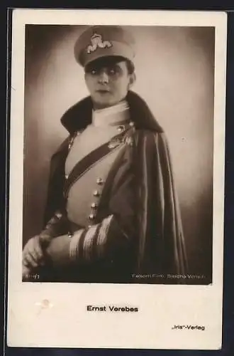 AK Schauspieler Ernst Verebes in einer Uniform