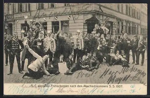 AK Hannover, S. C. Weissbier-Frühschoppen nach dem Abschiedskommers S. S. 1907