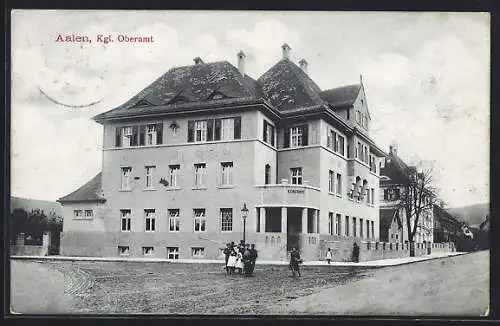 AK Aalen, Königliches Oberamt an der Hiedenheimer Strasse