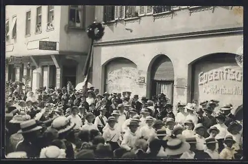 AK Geislingen /Steige, An der Bäckerei Wilhelm Bühler