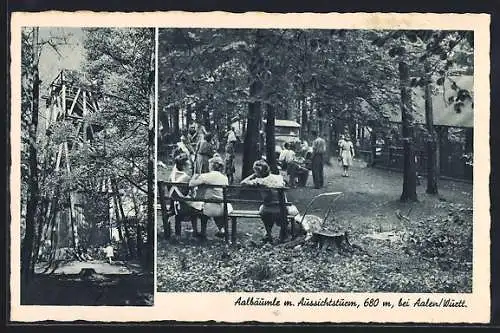 AK Aalen /Württ., Gasthof Aalbäumle mit Aussichtsturm