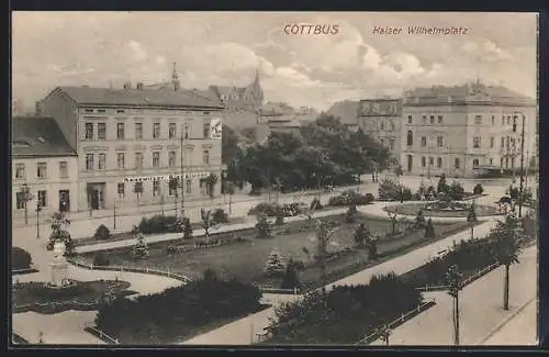 AK Cottbus, Kaiser Wilhelmplatz mit Gasthaus Reisewitzer Gaststuben