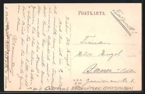 AK Cottbus, Kaiser Wilhelmplatz mit Gasthaus Reisewitzer Gaststuben