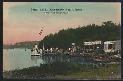 AK Woltersdorf / Mark, Seerestaurant Springeberg von F. Fathke