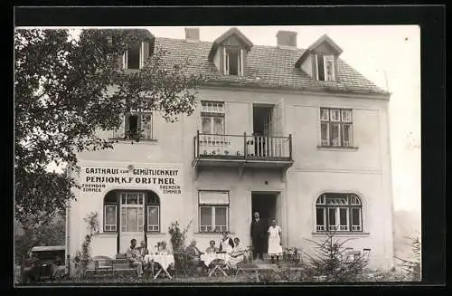 Foto-AK Bad Schallerbach, Gasthaus zur Gemütlichkeit von K. Forstner