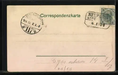 Lithographie Neumarkt-Kallham, Bahnhof, Neumarkt, Kalvarienberg