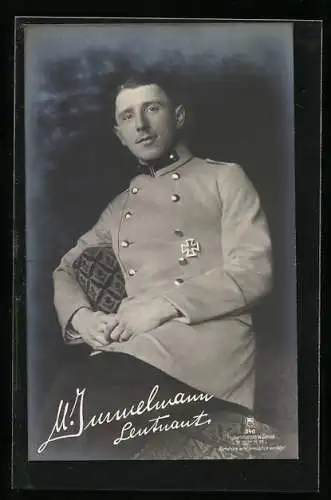 Foto-AK Sanke Nr. 340: Portrait Leutnant M. Immelmann