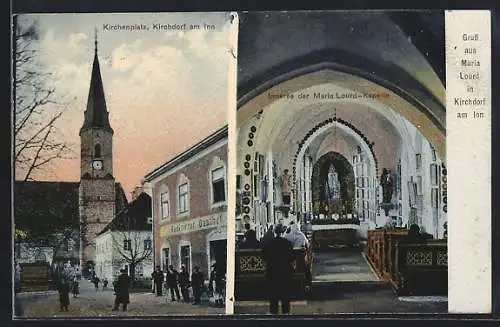 AK Kirchdorf am Inn, Innenansicht der Maria Lourd-Kapelle, Kirchenplatz