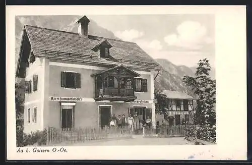 AK Bad Goisern am Hallstättersee, Au, Konsumgeschäft Steg-Hofau