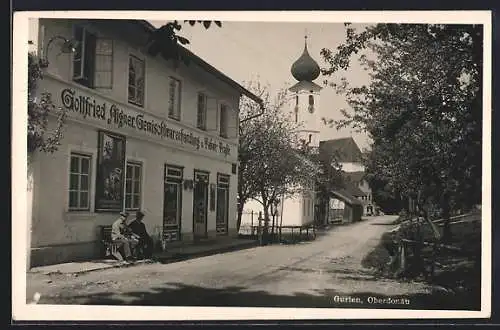 AK Gurten /Oberdonau, Gemischtwarenhandlung von Gottfried Aigner