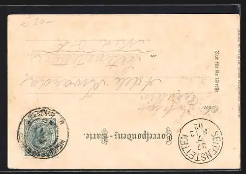 Lithographie Heiligenkreuz b. Baden, Stift Heiligenkreuz, Passepartout mit Wappen