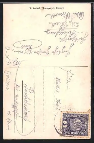 AK Goisern, J. Winterauer`s Gasthaus mit Strassenpartie